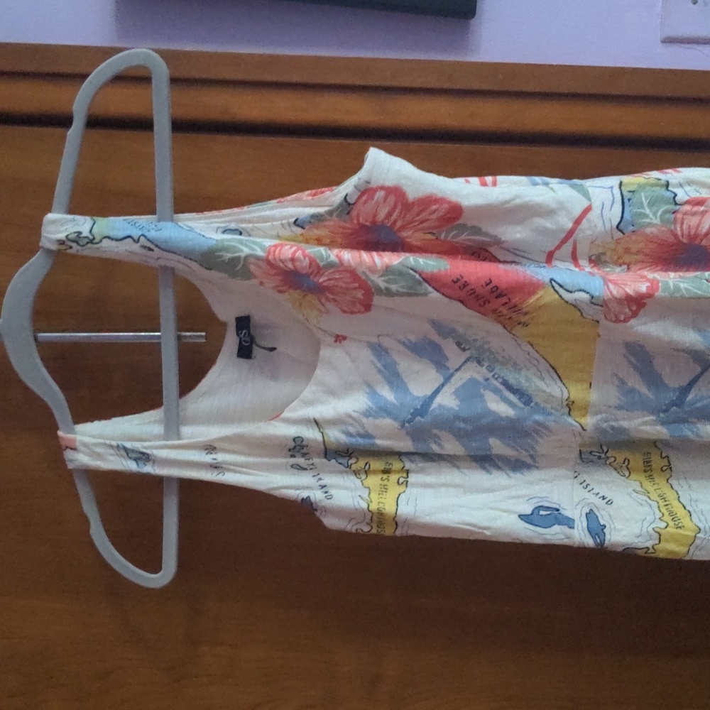 Chaps white tropical dress
